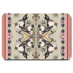 Vintage Birds Large Doormat 