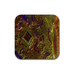 Fractal Virtual Abstract Rubber Coaster (square) 