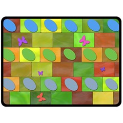 Easter Egg Happy Easter Colorful Fleece Blanket (large) 