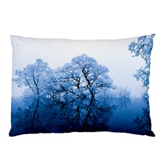 Nature Inspiration Trees Blue Pillow Case (two Sides)