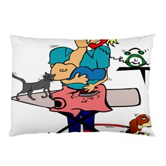 Housewife Multitasking Woman Pillow Case (two Sides)