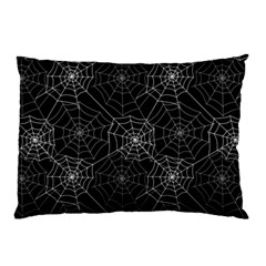 Pattern Spiderweb Halloween Gothic On Black Background Pillow Case