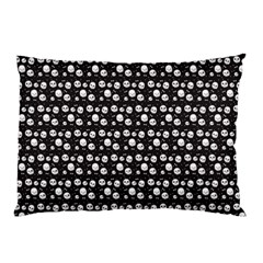 Pattern Skull Bones Halloween Gothic On Black Background Pillow Case