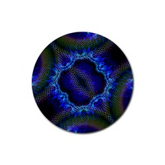 Kaleidoscope Art Pattern Ornament Rubber Coaster (round) 
