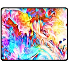 Background Drips Fluid Colorful Fleece Blanket (medium) 