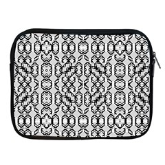 Black And White Intricate Modern Geometric Pattern Apple Ipad 2/3/4 Zipper Cases