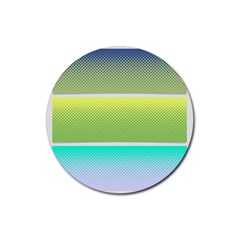 Pattern Banner Background Dot Set Rubber Coaster (round) 