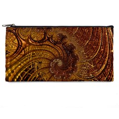Copper Caramel Swirls Abstract Art Pencil Cases