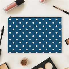 Polka Dot - Turquoise  Cosmetic Bag (large)