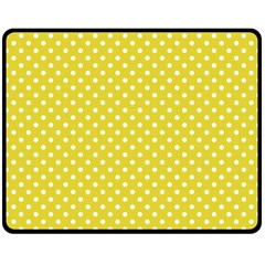 Yellow Polka Dot Fleece Blanket (medium) 