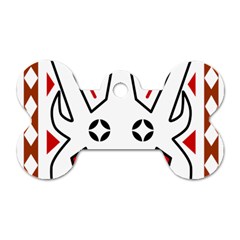 Traditional Art Torajan Pattern Dog Tag Bone (one Side)