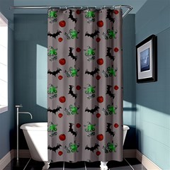 Halloween Witch Pattern Grey Shower Curtain 36  X 72  (stall) 