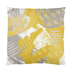 Ochre Yellow And Grey Abstract Standard Cushion Case (one Side)