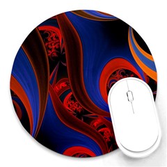 Fractal Abstract Pattern Circles Round Mousepads
