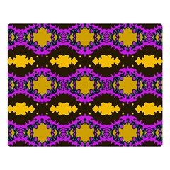 Seamless Wallpaper Digital Pattern Yellow Brown Purple Double Sided Flano Blanket (large) 