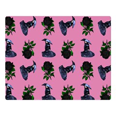 Gothic Girl Rose Light Pink Pattern Double Sided Flano Blanket (large) 