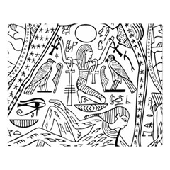 Egyptian Hieroglyphics History Seb Double Sided Flano Blanket (large) 