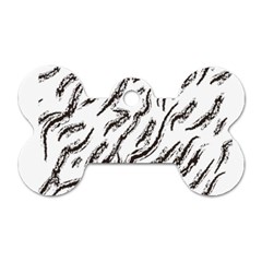 Zebra Dog Tag Bone (one Side)