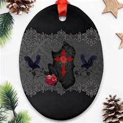 The Crows With Cross Ornament (oval)