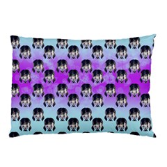 Forest Girl Bight Baby Blue Patttern Ombre Pillow Case