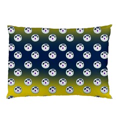 English Breakfast Yellow Pattern Blue Ombre Pillow Case