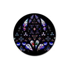 Barcelona Cathedral Spain Stained Glass Rubber Coaster (round) 