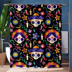 Dia De Los Muertos Shower Curtain 60  X 72  (medium) 