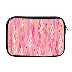 Pink Leaf Pattern Apple Macbook Pro 17  Zipper Case