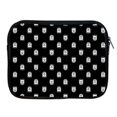 Sketchy Cartoon Ghost Drawing Motif Pattern Apple Ipad 2/3/4 Zipper Cases
