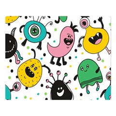 Funny Monster Pattern Double Sided Flano Blanket (large) 
