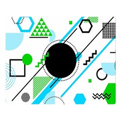 Geometric Shapes Background Double Sided Flano Blanket (large) 