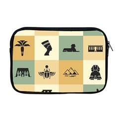 Egyptian Flat Style Icons Apple Macbook Pro 17  Zipper Case