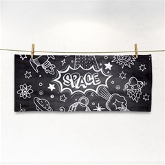 Vector Flat Space Design Background With Text Hand Towel
