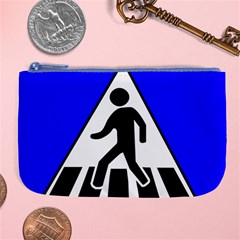 Cross Crossing Crosswalk Line Walk Large Coin Purse