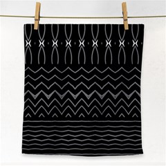 Black And White Minimalist Stripes  Face Towel
