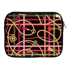 Checks Chain Pattern Apple Ipad 2/3/4 Zipper Cases