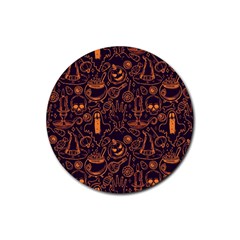 Halloween Pattern 5 Rubber Coaster (round) 
