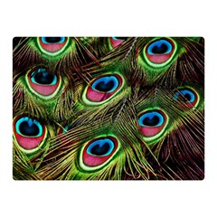 Peacock-feathers-plumage-pattern Double Sided Flano Blanket (mini) 