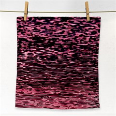 Pink  Waves Flow Series 11 Face Towel