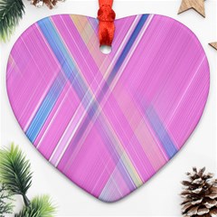 Background Abstrac Pink Heart Ornament (two Sides)