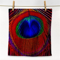Peacock Plumage Fearher Bird Pattern Face Towel