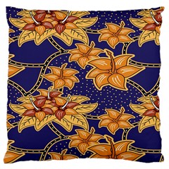 Seamless-pattern Floral Batik-vector Large Cushion Case (one Side)