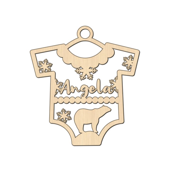 Testing Font - BigSno-New Wood Ornament