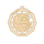 Personalized Zodiac Symbols Aquarius Wood Ornament Front