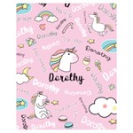 Personalized Baby Unicorn Blanket Two Sides Premium Plush Fleece Blanket (Teen Size) 60 x50  Blanket Front