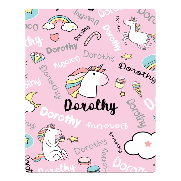 Personalized Baby Unicorn Blanket Two Sides Premium Plush Fleece Blanket (Large)