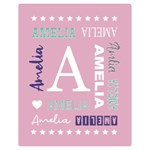 Personalized Name Two Sides Premium Plush Fleece Blanket (Teen Size) 60 x50  Blanket Front