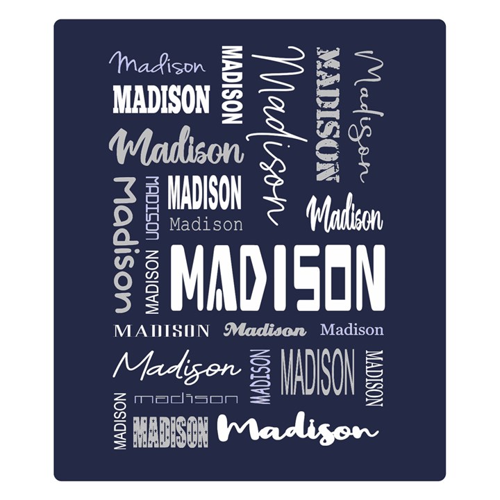 Personalized Name Gift Two Sides Premium Plush Fleece Blanket (Kids Size)