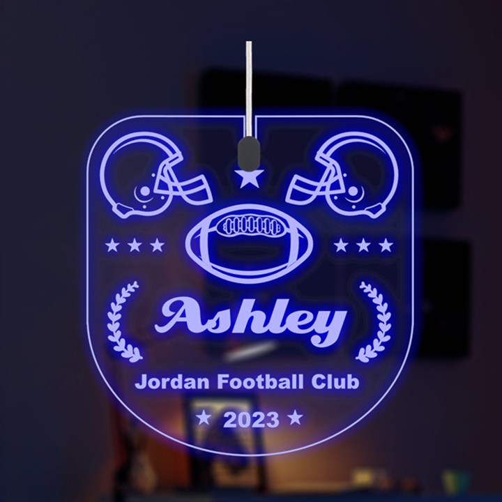 Personalized Football Club Name LED Acrylic Ornament