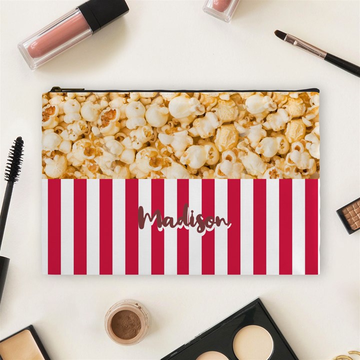 Personalized Name Popcorn Cosmetic Bag (Large)